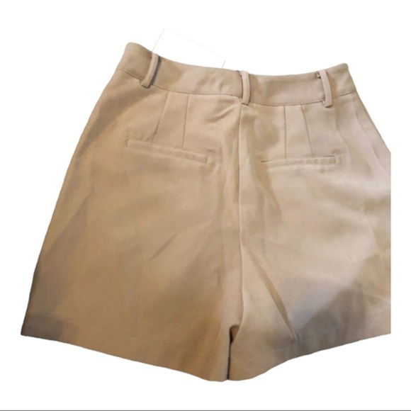 7 Seven for all mankind taupe tan pocketed pleated trouser shorts size 4 new - Picture 3 of 12